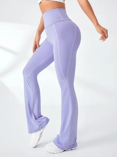 Vista 4 de SOLY HUX Leggings acampanados para mujer, pantalones deportivos de cintura alta, pantalones de yoga con corte de bota