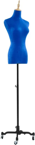 Vista 11 de Forma de vestido ajustable, maniquí de costura femenina, base de modelo de cuerpo rodante móvil, ruedas desmontables, soporte de exhibición de ropa