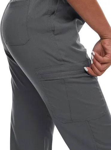 Vista 5 de niaahinn Conjunto de uniforme médico para mujer con cuello en V clásico y pantalones deportivos de yoga, uniforme médico de enfermería