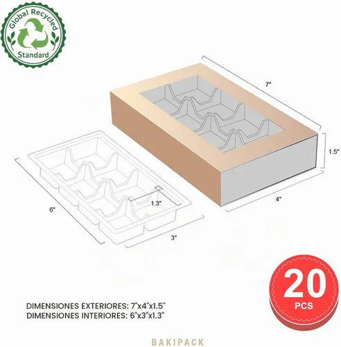 Vista 6 de 20 cajas de trufas doradas, embalaje de caja de chocolate, cajas Dorado