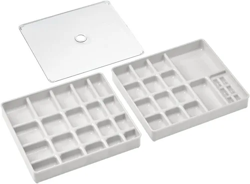 Vista 9 de mDesign - Joyero de plástico apilable, organizador de almacenamiento, 3