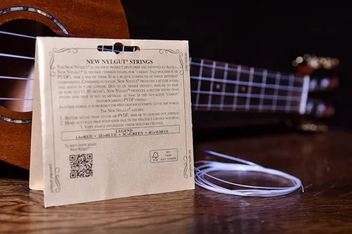 Vista 3 de Aquila Nuevo Nylgut AQ-15 - Cuerdas para ukelele tenor - Wound Low G - 1 juego de 4