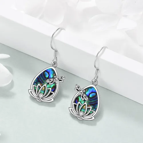 Vista 4 de Aretes de conejillo de indiaspingüinogatobúhopavo realsetanutriapatobulldogzorroladybug para mujer, regalos de conejillo de indias, plata de ley