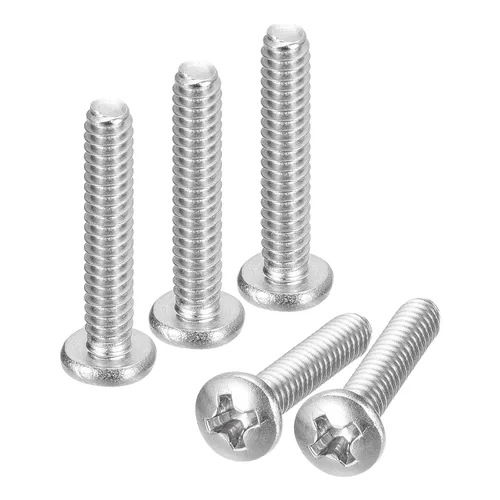 Vista 18 de uxcell Tornillos de máquina de cabeza redonda de 1/4-20x1, tornillo de acero inoxidable 304 18-8, accionamiento Phillips, totalmente roscado