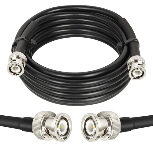 Vista 8 de MOOKEERF RG8X - Cable coaxial BNC macho a BNC macho de 1 pie, 2 piezas, 50 ohmios, pérdida ultra baja para antena, radio RF, módem, osciloscopio