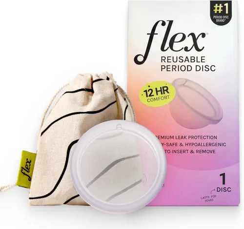 Vista 9 de Paquete de inicio de disco reutilizable Flex Disco menstrual reutilizable con Flex Wash y 2 paquetes de toallitas