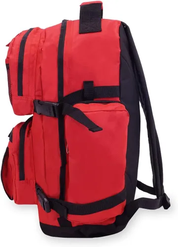 Vista 3 de Everest Mochila de lujo de gran tamaño para equipaje, Rojo -, Mochila Deluxe de gran
