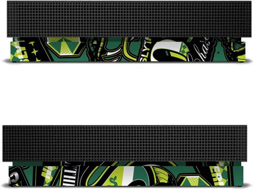 Vista 4 de Head Case Designs Officially Licensed Harry Potter Slytherin Pattern Graphics Vinyl Sticker Gaming Skin Decal Cover Compatible with Xbox One X