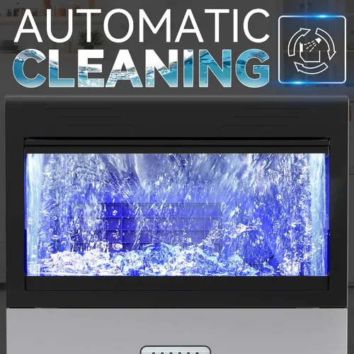 Vista 5 de YITAHOME Máquina para hacer hielo de 100 libras, máquina de hielo comercial bajo encimera, certificado ETL y DOE, grandes máquinas de hielo