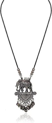 Vista 2 de Indian Hawker Elegante collar de joyería tradicional afgana para mujer