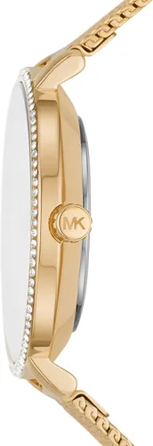 Vista 2 de Michael Kors Mini reloj Pyper de dos manos de acero inoxidable para mujer, MK4588 - Reloj de malla de acero inoxidable de dos manecillas