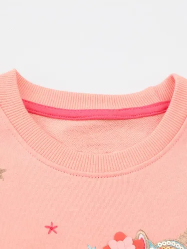 Vista 4 de Little Hand Sudaderas con capucha para niñas pequeñas, cuello redondo, manga larga, collage, camisetas para niños