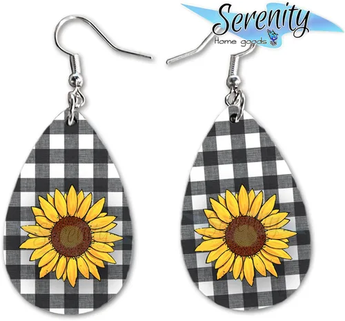 Vista 20 de Van Gogh - Juego de aretes colgantes divertidos Lindos aretes de joyería para niñas y mujeres Impresión de doble cara Regalo de cumpleaños
