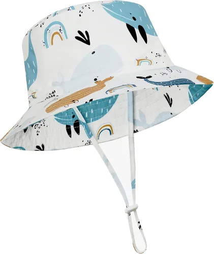 Vista 2 de Sombrero de sol para bebé, sombreros de pescador para niños, protección solar de verano, sombreros de playa para niños, sombrero de ala ancha