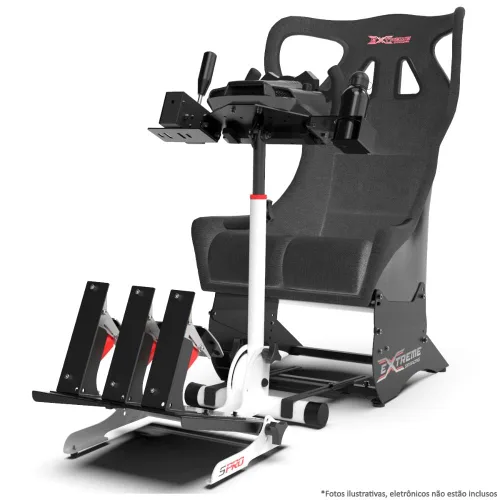 Vista 3 de Extreme Simracing Wheel Stand SPRO - White Edition Racing Simulator For Logitech G25, G27, G29, G920, Thrustmaster And Fanatec - Extremely Compact