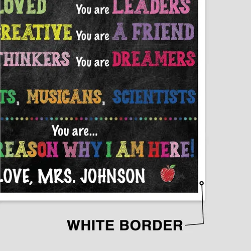 Vista 3 de Póster personalizado de reglas del aula, personalizado cuando entras en este aula, póster motivacional positivo inspirador para profesores, CRP001