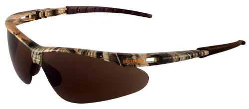 Vista 6 de Bullhead Safety Eyewear BH633AF Stinger, marco negro cristal, lente antiniebla ahumado, nariz y patillas TPR gris