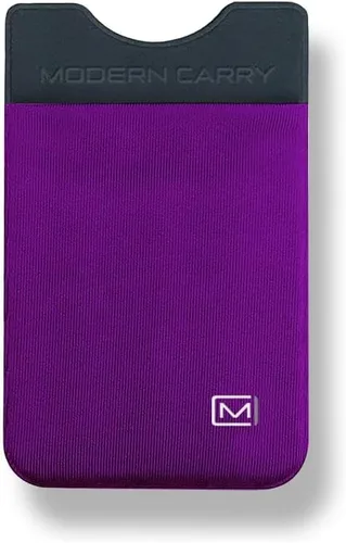 Vista 2 de Modern Carry Tarjetero elástico minimalista, cartera minimalista ultra fina para hombres y mujeres, tarjetero de crédito y tarjetas de visita