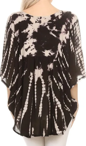 Vista 2 de Sakkas Sunia Tie Dye - Blusa de manga caftán