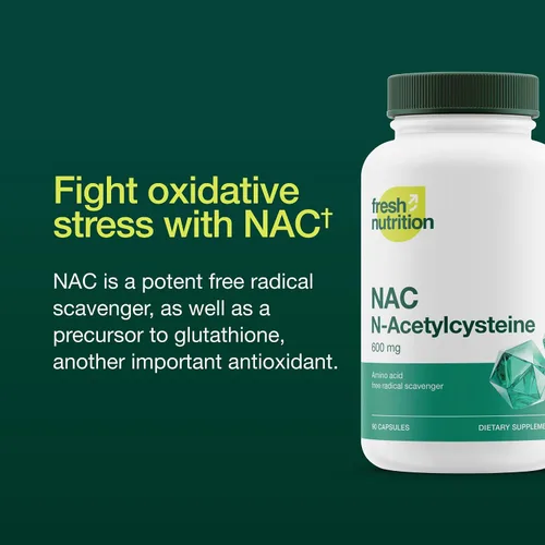Vista 3 de Suplemento NAC - N acetil cisteína - alta dosis de 600 mg - Aminoácidos - Apto para veganos - Polvo puro de NAC - 90 cápsulas