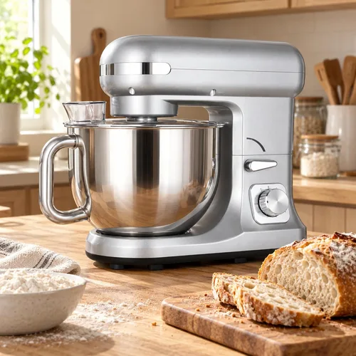 Vista 5 de 5.3QT Stand Mixer, 660W Large Capacity Dough Mixer for Kitchen