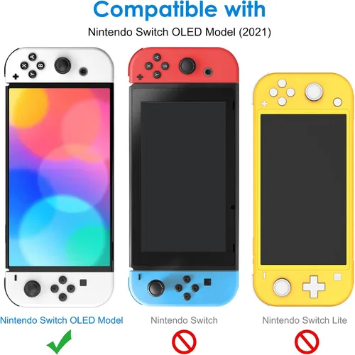 Vista 2 de JETech Screen Protector Compatible with Nintendo Switch (OLED Model) 7-Inch 2021 Release, Tempered Glass Film, 2-Pack