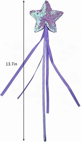 Vista 2 de Kit de varita de princesa para niñas, varitas de juguete mágicas para disfrazarse, disfraz de Halloween, espectáculos mágicos, cosplay, fiesta