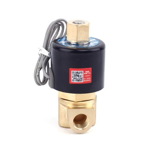 Vista 8 de SNS DC12V 1/4" válvula electromagnética eléctrica de latón del NPT agua normalmente abierta, aire, diesel 2WK025-N08
