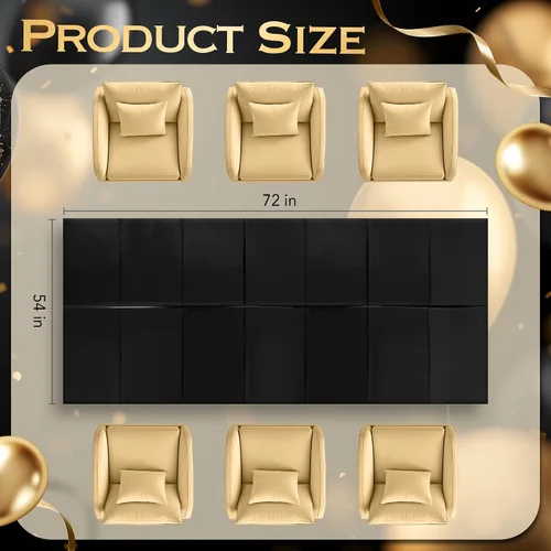 Vista 2 de Just Shimmer 1 mantel de aluminio negro de 54 x 72 pulgadas para cumpleaños, graduación, Halloween, fiesta, mantel de plástico, impermeable