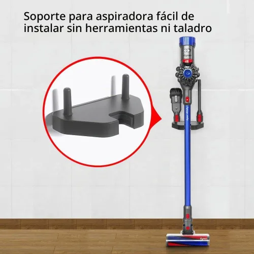 Vista 3 de Soporte universal para aspiradora compatible con V8 V7 V6 y otras marcas, no compatible con aspiradora Shark Gris