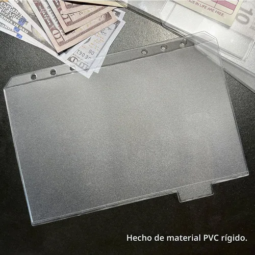 Vista 2 de UMSICHT 12 piezas de bolsillos para carpeta A5 sin cremalleras, sobres de presupuesto sin cremallera con diseño de bits de índice, funda