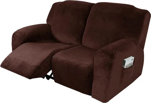Vista 15 de IMYOGI Fundas para sofá de alta elasticidad de terciopelo para sofá reclinable de 1, 2 y 3 plazas, protector de muebles con parte inferior elástica
