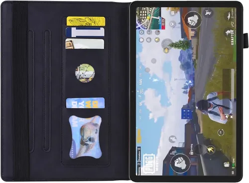 Vista 3 de Funda tipo folio para Amazon Fire Max 11 2023 (13ª generación), piel sintética, soporte multiángulo, carcasa trasera de poliuretano termoplástico