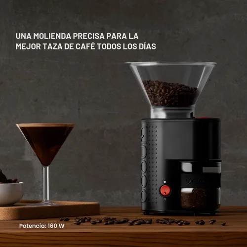 Vista 2 de Molino de café eléctrico con cuchillas Bodum Bistro, Negro