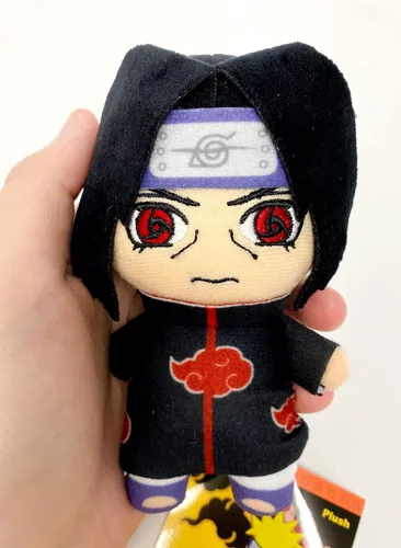 Vista 4 de Great Eastern Entertainment Naruto Shippuden Itachi Uchiha Mini peluche con gancho de 4.5 pulgadas de alto