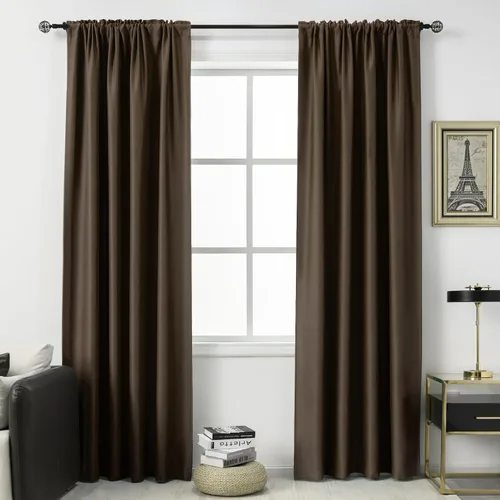 Vista 66 de DUALIFE Cortinas opacas de 45 pulgadas de largo, 2 paneles para ventanas pequeñas de dormitorio, aislamiento térmico, bolsillo para barra, cortinas