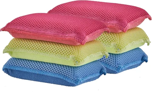 Vista 10 de Esponjas de microfibra para platos, esponjas de cocina, esponja antiarañazos, esponjas de limpieza para el hogar, suministros de limpieza multiusos