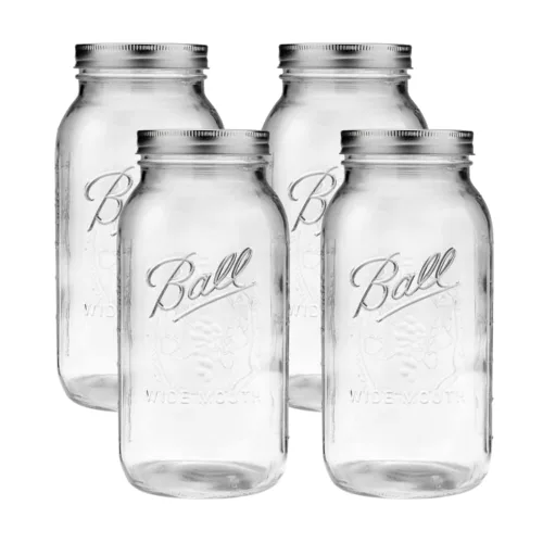 Vista 31 de Ball Mason, Frascos de mermelada con tapas y bandas, Set de 12 unidades de 4 oz, 4 onza, Transparente