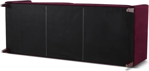 Vista 6 de Jennifer Taylor Home - Sofá modelo Jack, color vino borgoña terciopelo