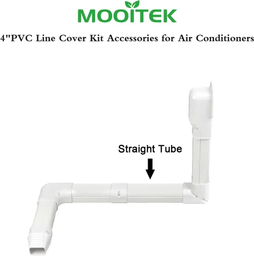Vista 2 de Kit de cubierta de línea de PVC Accesorios de cubierta de tubería para acondicionadores de aire Blanco