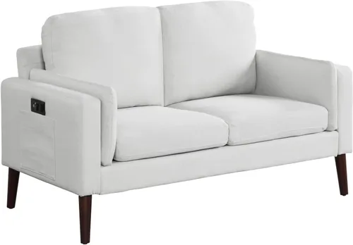Vista 6 de LifeStyle Solutions Nolan - Sofá biplaza, color gris claro