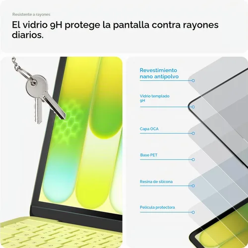 Vista 4 de Spigen Protector de Pantalla Vidrio Templado GlasTR Slim para Macbook Neo Vidrio templado 9H+, resistencia a los arañazos, GlasTR Slim, claridad