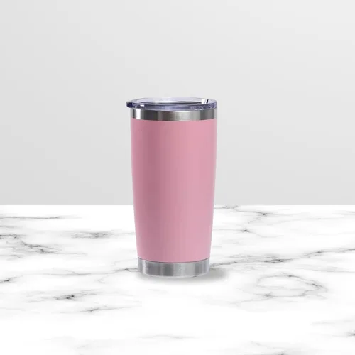 Vista 10 de Vaso de 20 onzas de acero inoxidable de doble pared al vacío, vaso de viaje, taza de café térmica con tapa (negro)