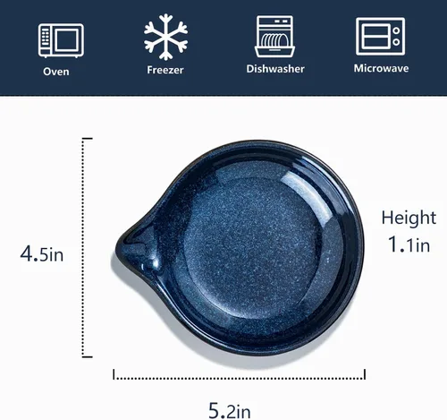 Vista 4 de VICRAYS - Soporte para cuchara de cerámica, soporte para cucharas, soporte para cucharas, accesorios de cocina, utensilios de granja, espátula