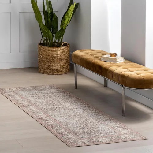 Vista 19 de nuLOOM Aether - Alfombra de área con medallón marrón, 8 x 10 pies Éter Marrón