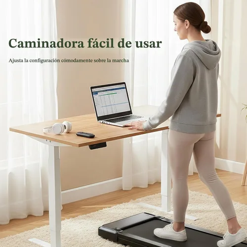 Vista 5 de Walking Pad Under Desk, 3 in 1 Portable Treadmills for Home Small Space Negro