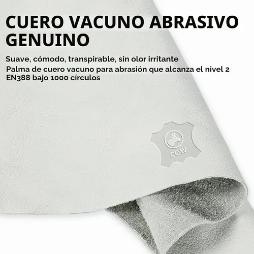 Vista 6 de Vgo... Guantes de cuero para motosierra, protección de sierra izquierda
