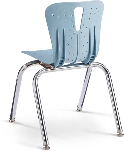 Vista 3 de Jonti-Craft Berries 8244JC1131 - Silla apilable para niños con patas cromadas, 14 pulgadas de altura, color azul costero