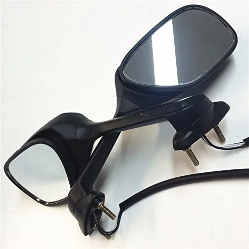 Vista 9 de Espejos estilo SMT-OEM compatibles con Suzuki GSXR600 750 2009 2010 2011 2012 GSXR1000 Negro con luz LED amarilla Señales de giro Producto
