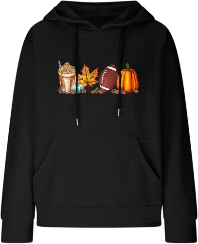 Vista 79 de SHAOBGE Sudaderas con capucha de gran tamaño para mujer, sudaderas con capucha para entrenamiento, suéteres casuales y cómodos trajes de moda